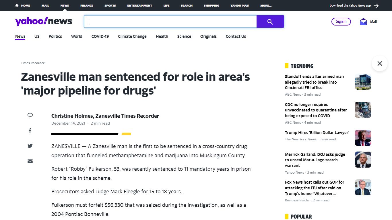 Zanesville man sentenced for role in area's 'major ...